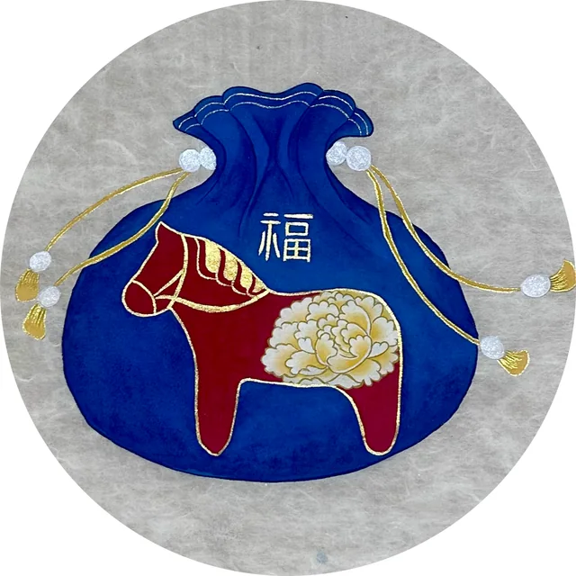 Lucky Pouch, Minhwa painting