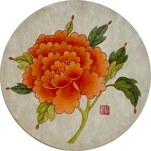 Peony, Minhwa painting