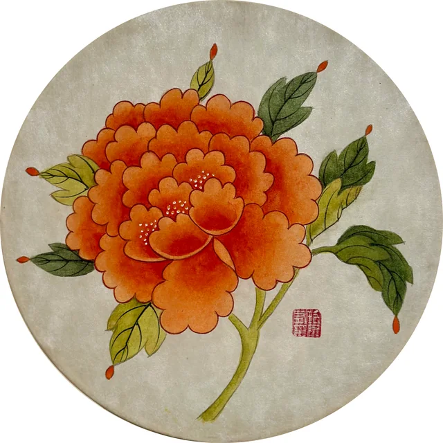 Peony, Minhwa painting