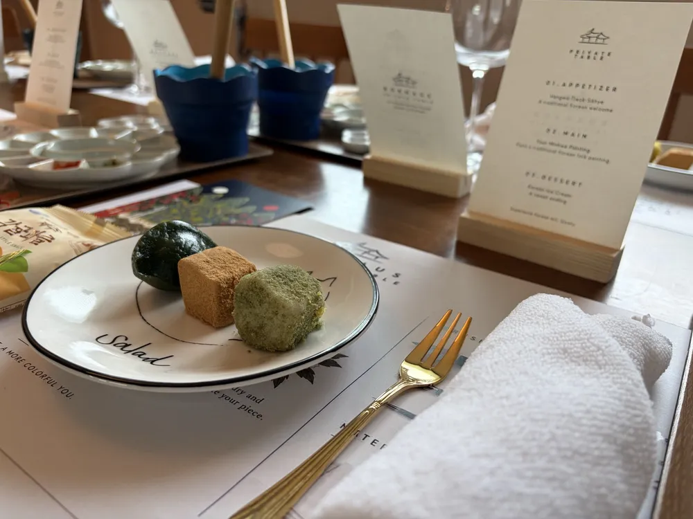 A plate set at the table